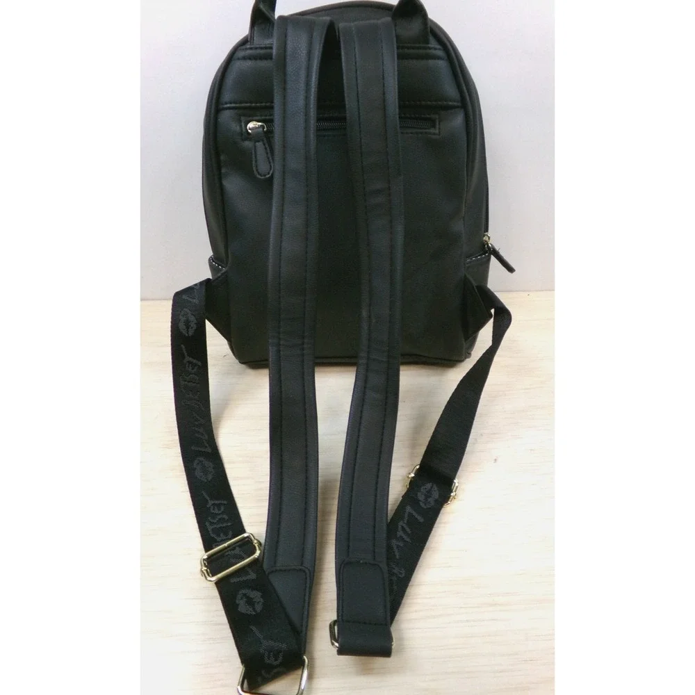 Luv Betsey by Betsey Johnson Womens Backpack Purse Black with Face Cat Ears Feet